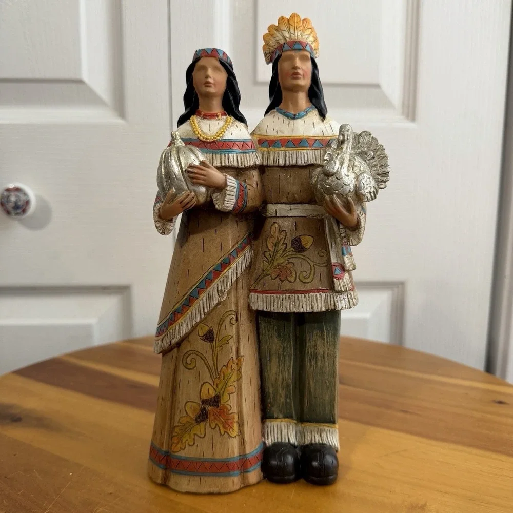 Hobby Lobby Native American Thanksgiving Fall Decor Figurine Free Standing